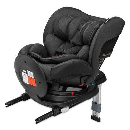 The Rio car seat is designed for children from 40 to 105 cm tall and up to 22 kg. It has an easy-to-install base and a stabilizing leg. It can be easily installed using the ISOFIX attachments built into the base. Placing a child in the seat is much easier thanks to the 360 ° rotation function, and the base with a limiter makes the seat universal and fits most cars. Rich equipment with inserts allows you to adjust the seat to the height and weight of the child from the first days of life.