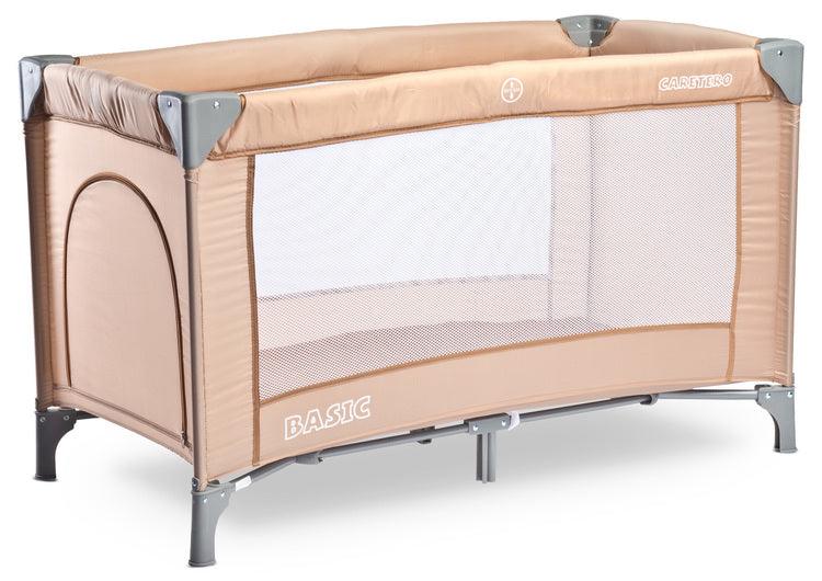 Perfect product for parents who seek a lightweight (weighs less than 9 kg!), portable travel cot, that will serve well on the road and at home. Its simple, yet sturdy construction guarantees safe usage and reliability. Unique design and a great price are features that will appeal to each and every parent. The BASIC travel cot comes equipped with a mattress and a handy carrier bag.