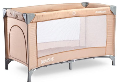 Perfect product for parents who seek a lightweight (weighs less than 9 kg!), portable travel cot, that will serve well on the road and at home. Its simple, yet sturdy construction guarantees safe usage and reliability. Unique design and a great price are features that will appeal to each and every parent. The BASIC travel cot comes equipped with a mattress and a handy carrier bag.