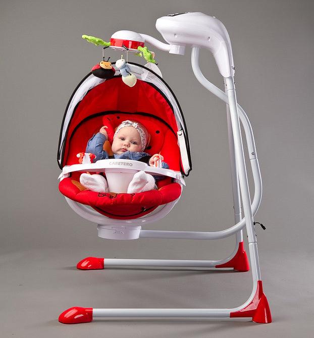 Bugies is a top-shelf electric swing for babies weighing up to 12 kg. Bugies was made with the needs of the most demanding parents in mind, who seek for a product that assists in a harmonous growth and development of the baby. Thanks to its comfortable seating, 5-point harness, toy-carousel, melodies and many swinging programs, Bugies is the perfect resting place for a baby during daytime. Electric swing for babies from birth, weight up to 12 kg.
