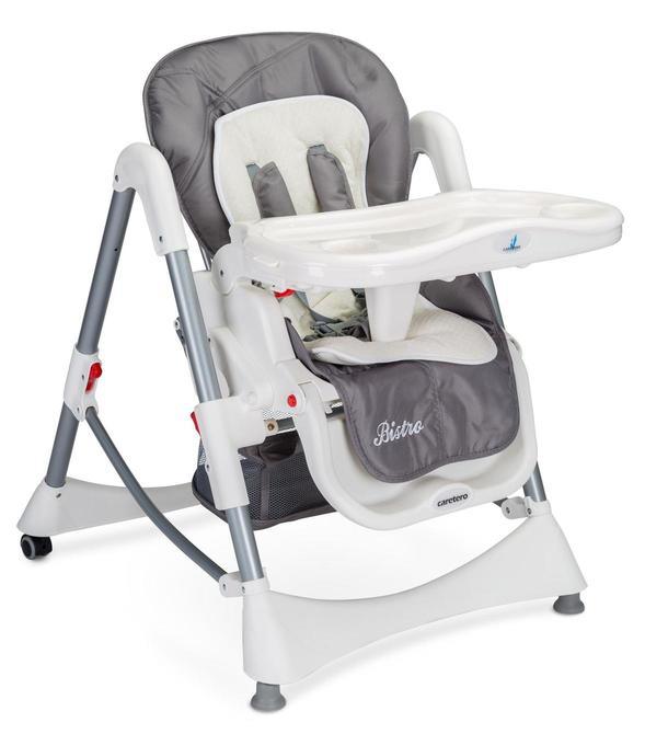 The Bistro highchair is like a small, neat and elegant restaurant for your baby in which he or she will enjoy each and every meal. It can also serve as a safe place to play and looks simply great!High chair suitable for children from 6 months up to 3-4 years old. Broad selection of elegant designs to fit the tastes of you and your baby. The chair has a unique feature which allows to lay the backrest flat, giving your child maximum comfort during resting. Soft cotton insert for even more cosiness. 