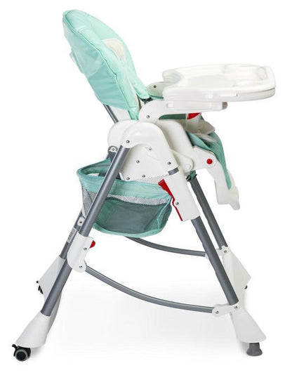 The Bistro highchair is like a small, neat and elegant restaurant for your baby in which he or she will enjoy each and every meal. It can also serve as a safe place to play and looks simply great!High chair suitable for children from 6 months up to 3-4 years old. Broad selection of elegant designs to fit the tastes of you and your baby. The chair has a unique feature which allows to lay the backrest flat, giving your child maximum comfort during resting. Soft cotton insert for even more cosiness. 