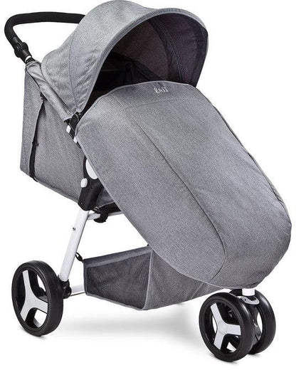 Frii stroller is a jogger-type buggy made for active parents. Three large wheels, high manouverability, compact chasis and double handle, all of these features help in conquering all paths and sidewalks. The Frii stroller can be easily adjusted to the parent's needs. The handle has a wide height setting range (75 to 105 cm!). The stroller folds in half without the need of removing the canopy or the bumper and the whole process boils down to pressing a button and pulling a strap. Easy and quick!