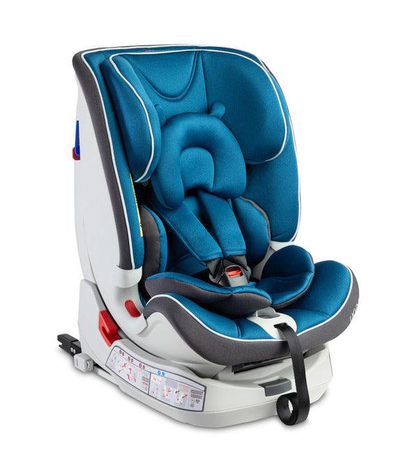 The Yoga car seat has been designed to accompany your child on journeys from birth to around 4 years. Weight categories 0-36 kg (groups 0+, I, II, III). It has 4 levels of seat inclination adjustment. The location of the center of gravity allows for a smooth and quick change of the seat inclination when the little traveler falls asleep. Yoga also has a TopTether belt and ISOFIX attachments that are released automatically using a lever mounted under the seat. 