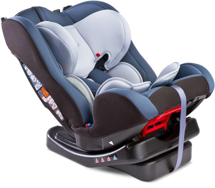 Combo seat (0-25 kg) means it can accompany the child through his or hers first 5 years of life. High quality fabrics, sturdy construction and solid manufacturing are just some of the combo stron points. 4-step seat incline helps in selecting the perfect seating position for the child and the adjustable headrest gives more comfort and safety during every trip. Car seat for children weight 0-25kg (group 0,I, II), rearward or forward-facing installation, 4 positions of seat incline adjustment.