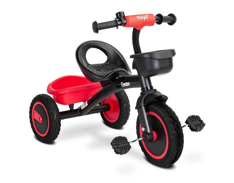 Tricycle Embo it's a bike that makes walks with your child enjoyable. Embo is characterized by a solid metal frame and durable foam wheels. Equipped with two baskets that are perfect for carrying toys and any other necessary accessories.