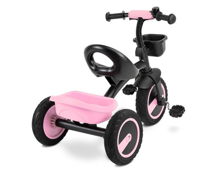 Tricycle Embo it's a bike that makes walks with your child enjoyable. Embo is characterized by a solid metal frame and durable foam wheels. Equipped with two baskets that are perfect for carrying toys and any other necessary accessories.