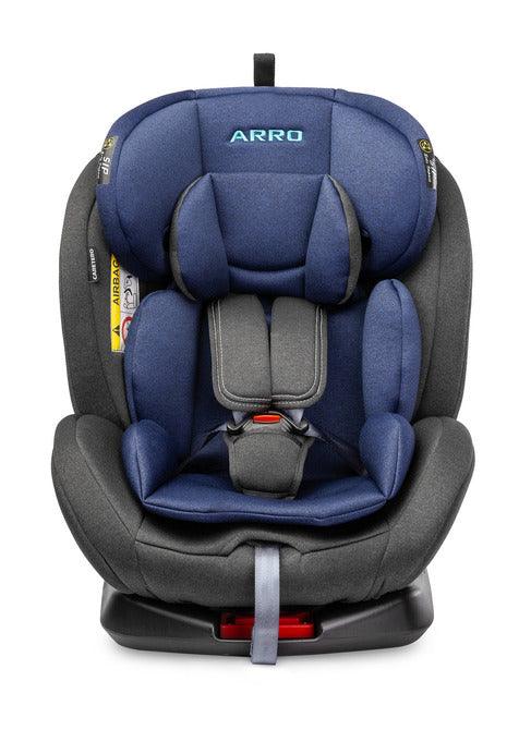 Arro is a versatile car seat for children from 0 to 36 kg. It has a swivel base that makes it easy to insert the child and change the position in relation to the direction of travel. Thanks to the wide adjustment possibilities - the headrest can be extended by up to 21 cm - and reducing inserts, the Arro seat will be a constant companion of many car journeys. The side walls have additional reinforcements absorbing the impact energy, i.e. the SIP system - side impact protecion.