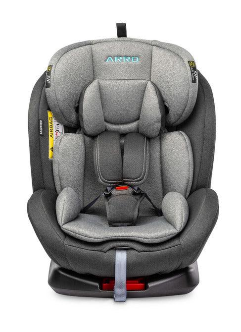 Arro is a versatile car seat for children from 0 to 36 kg. It has a swivel base that makes it easy to insert the child and change the position in relation to the direction of travel. Thanks to the wide adjustment possibilities - the headrest can be extended by up to 21 cm - and reducing inserts, the Arro seat will be a constant companion of many car journeys. The side walls have additional reinforcements absorbing the impact energy, i.e. the SIP system - side impact protecion.