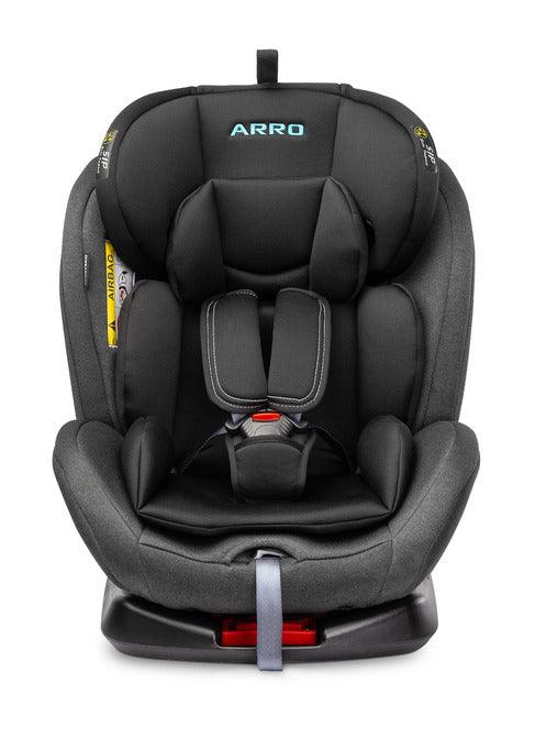 Arro is a versatile car seat for children from 0 to 36 kg. It has a swivel base that makes it easy to insert the child and change the position in relation to the direction of travel. Thanks to the wide adjustment possibilities - the headrest can be extended by up to 21 cm - and reducing inserts, the Arro seat will be a constant companion of many car journeys. The side walls have additional reinforcements absorbing the impact energy, i.e. the SIP system - side impact protecion.