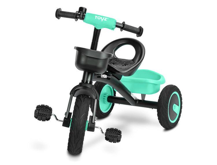 Tricycle Embo it's a bike that makes walks with your child enjoyable. Embo is characterized by a solid metal frame and durable foam wheels. Equipped with two baskets that are perfect for carrying toys and any other necessary accessories.