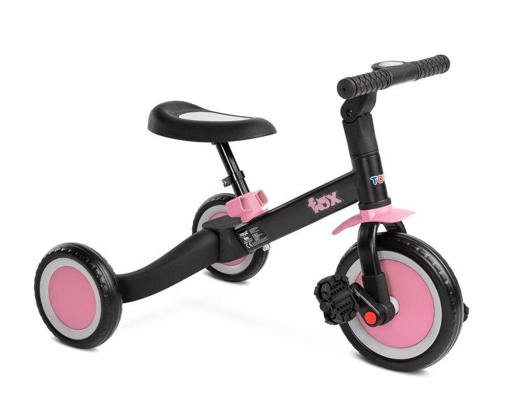 Fox is a clever, multifunctional bike, which is changing with your child's development. Thanks to unusual construction it can be used by a child above one-year-old. Fox can do even four functions, tricycle bike without pedals, classic tricycle with pedals, balance bike, two wheels bike with pedals. Due to these possibilities, Fox can easily adapt to small users and can serve them for many years. Foam wheels make that bike anytime's ready to use, and his light construction encourages long play!