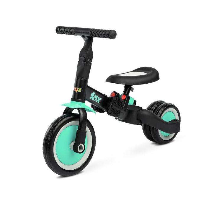 Fox is a clever, multifunctional bike, which is changing with your child's development. Thanks to unusual construction it can be used by a child above one-year-old. Fox can do even four functions, tricycle bike without pedals, classic tricycle with pedals, balance bike, two wheels bike with pedals. Due to these possibilities, Fox can easily adapt to small users and can serve them for many years. Foam wheels make that bike anytime's ready to use, and his light construction encourages long play!