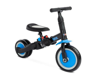 Fox is a clever, multifunctional bike, which is changing with your child's development. Thanks to unusual construction it can be used by a child above one-year-old. Fox can do even four functions, tricycle bike without pedals, classic tricycle with pedals, balance bike, two wheels bike with pedals. Due to these possibilities, Fox can easily adapt to small users and can serve them for many years. Foam wheels make that bike anytime's ready to use, and his light construction encourages long play!