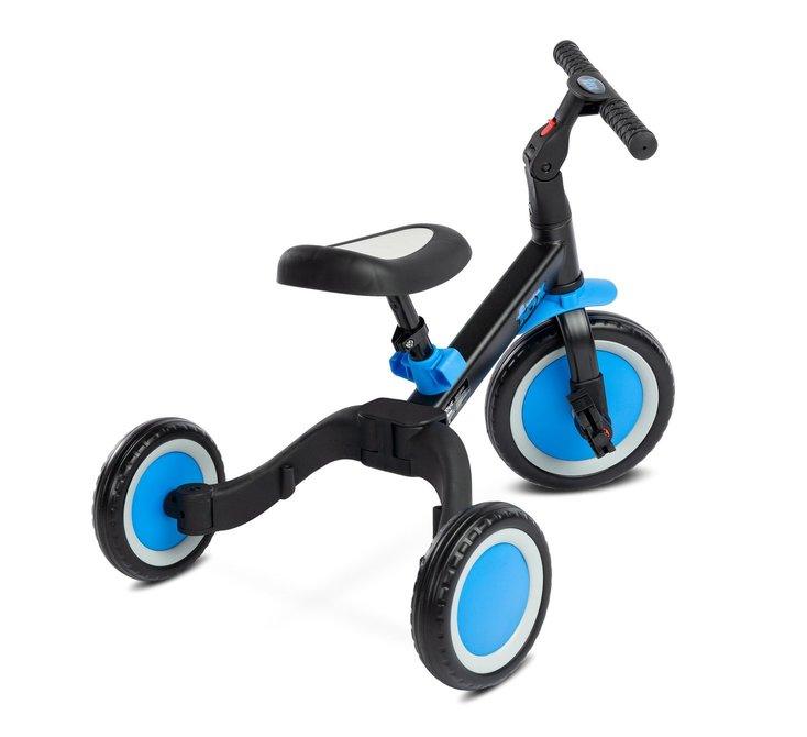 Fox is a clever, multifunctional bike, which is changing with your child's development. Thanks to unusual construction it can be used by a child above one-year-old. Fox can do even four functions, tricycle bike without pedals, classic tricycle with pedals, balance bike, two wheels bike with pedals. Due to these possibilities, Fox can easily adapt to small users and can serve them for many years. Foam wheels make that bike anytime's ready to use, and his light construction encourages long play!