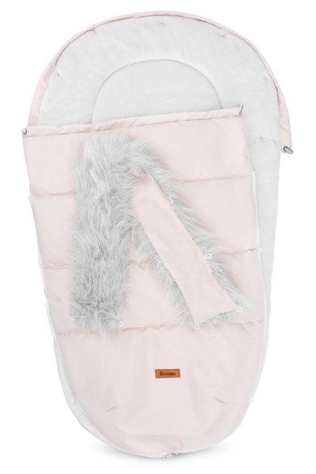 Indiana romper bag is a perfect product for winter walks. It combines a fashionable design and high quality. The romper bag is finished with a waterproof fabric imitating linen. Interior layer is made from soft and warm polar fleece. Additionally, between them, there is a fluffy, anti-allergic non-woven fabric which provides effective protection and comfort. The romper bag fits prams, strollers, and sledges. It also has holes for 5-point belts which enable safe fastening of a child.