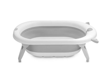 Foldable bathtub for small bathrooms and travels.It folds flat which makes it possible to save a lot of space in the apartment or a car.  The bathtub has a classic shape and is decorated with cute deer horns. It can be used from the first days of baby’s life until he/she is ready for a bath in a traditional bath tub. It is made of durable and skin-friendly material. Additionally, the legs of the bathtub are equipped with anti-slip pads which prevent sliding and a blockade against self-folding.