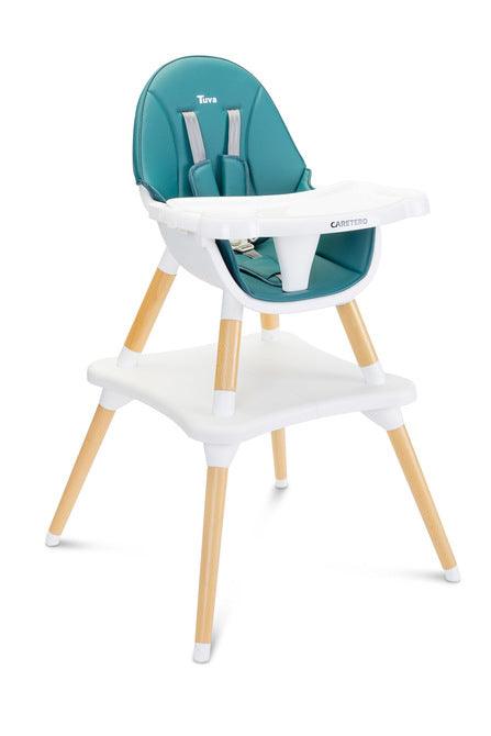 Tuva is a high chair that combines a unique Scandinavian style with functionality. Thanks to their simple design, they can be quickly adapted to the needs of the child. With a few movements (without removing the legs) it turns from a high chair into a stylish chair + table set. Tuva is made of high-quality materials, which makes it durable and safe. It has five-point belts and additional protection at the tray, which prevents the baby from slipping.