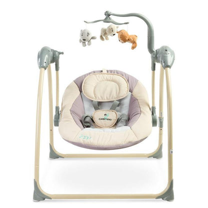 LOOP swing has been equipped with many modern solutions to help parents in everyday-care of their baby. Apart from melodies and five swinging speeds, the LOOP swing has an included remote controller. Additionally, LOOP has a voice recognition mode that switches the swing on when the baby starts crying.