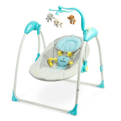 LOOP swing has been equipped with many modern solutions to help parents in everyday-care of their baby. Apart from melodies and five swinging speeds, the LOOP swing has an included remote controller. Additionally, LOOP has a voice recognition mode that switches the swing on when the baby starts crying.