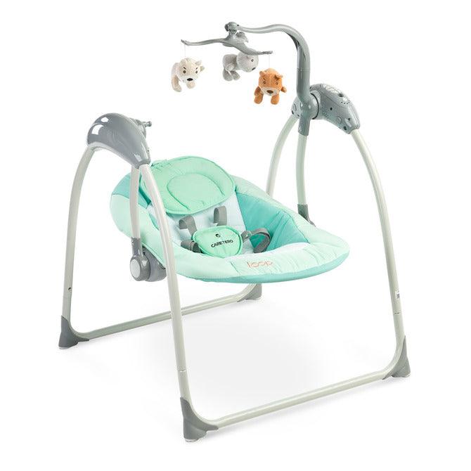 LOOP swing has been equipped with many modern solutions to help parents in everyday-care of their baby. Apart from melodies and five swinging speeds, the LOOP swing has an included remote controller. Additionally, LOOP has a voice recognition mode that switches the swing on when the baby starts crying.