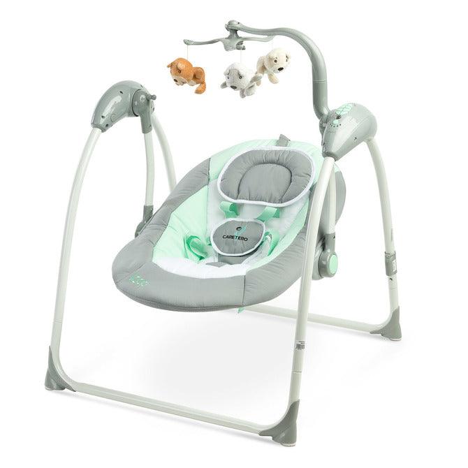 LOOP swing has been equipped with many modern solutions to help parents in everyday-care of their baby. Apart from melodies and five swinging speeds, the LOOP swing has an included remote controller. Additionally, LOOP has a voice recognition mode that switches the swing on when the baby starts crying.