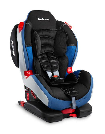 This seat is based on one of our most popular models Sport Turbo. It was upgraded with ISOFIX and TopTether fixings for even easier and safer installation. All other advantages of the Sport Turbo model have been retained – wide range of seat tilt adjustment, two-piece seat cushion and baby-friendly upholstery. Sport TurboFIX can be installed with the use of 3-point car belts. Car seat for children weight 9-36kg (groups I, II), forward facing installation with ISOFIX and TopTether anchors.