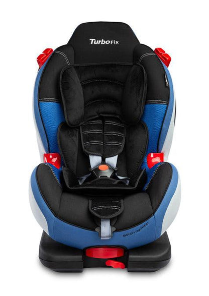 This seat is based on one of our most popular models Sport Turbo. It was upgraded with ISOFIX and TopTether fixings for even easier and safer installation. All other advantages of the Sport Turbo model have been retained – wide range of seat tilt adjustment, two-piece seat cushion and baby-friendly upholstery. Sport TurboFIX can be installed with the use of 3-point car belts. Car seat for children weight 9-36kg (groups I, II), forward facing installation with ISOFIX and TopTether anchors.