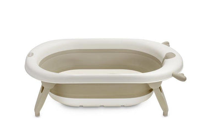 Foldable bathtub for small bathrooms and travels.It folds flat which makes it possible to save a lot of space in the apartment or a car.  The bathtub has a classic shape and is decorated with cute deer horns. It can be used from the first days of baby’s life until he/she is ready for a bath in a traditional bath tub. It is made of durable and skin-friendly material. Additionally, the legs of the bathtub are equipped with anti-slip pads which prevent sliding and a blockade against self-folding.