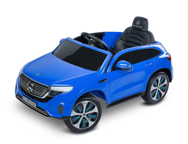 MERCEDES BENZ EQC POLICE is a licensed TOYZ car, which is based on an electric car of the German brand. The appearance reflects the avant-garde and independent esthetics of the real EQC 400 4Matic model, including the characteristic LED lights. The battery carrier has self-adhesive stickers that turn the MERCEDES EQC into a police version. The wheels are made of EVA foam, and the seat is made of eco-leather. 