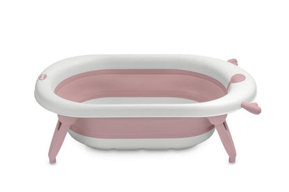 Foldable bathtub for small bathrooms and travels.It folds flat which makes it possible to save a lot of space in the apartment or a car.  The bathtub has a classic shape and is decorated with cute deer horns. It can be used from the first days of baby’s life until he/she is ready for a bath in a traditional bath tub. It is made of durable and skin-friendly material. Additionally, the legs of the bathtub are equipped with anti-slip pads which prevent sliding and a blockade against self-folding.