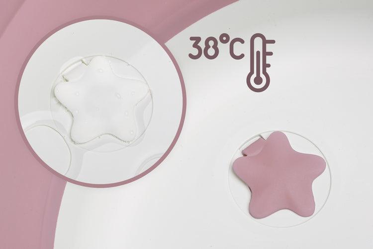 Foldable bathtub for small bathrooms and travels.It folds flat which makes it possible to save a lot of space in the apartment or a car.  The bathtub has a classic shape and is decorated with cute deer horns. It can be used from the first days of baby’s life until he/she is ready for a bath in a traditional bath tub. It is made of durable and skin-friendly material. Additionally, the legs of the bathtub are equipped with anti-slip pads which prevent sliding and a blockade against self-folding.