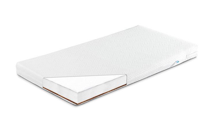 Coconut-Foam mattress is a perfect choice for parents who are looking for comfortable, thick and durable mattress at affordable price. Its layered construction (coconut mat in combination with polyurethane foam) and the thickness of 9 cm provides comfortable and restful sleep. Soft cover is extremely durable, it can be easily removed and washed in case it gets dirty.