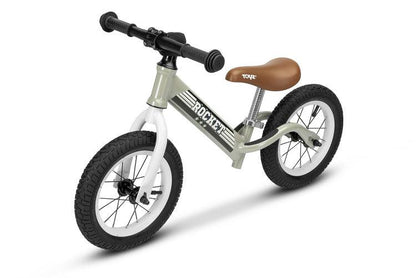 Rocket inspired by classical cross motorbikes. The looks are only an introduction to all the fun ahead. Rocket is as dynamical, as it is safe. It will be the perfect companion in your child's first rides on a two-wheeler. What are you gaining? Comfortable ride on uneven terrain's thick air-tires help in absorbing shakes. Dynamic looks that encourage to spend time active grip and handlebar covers provide protection during dynamic rides.