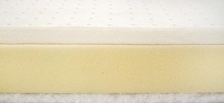 LATEX-FOAM MATTRESS 120x60 cm, a reversible mattress for the youngest. The latex mat is highly valued due to high degree of flexibility. It perfectly fits the natural curvatures of the body, ensuring proper support for the spine. Classical polyurethane foam provides proper hardness of the bed during the first months of the child's life. A delicate in touch, detachable case simplifies the maintenance. The mattress has a medical device certificate.