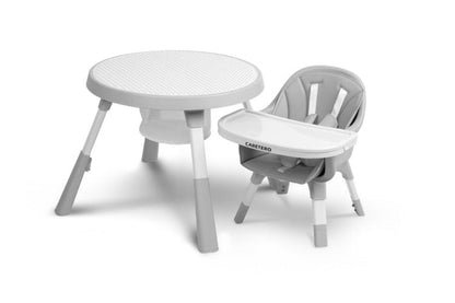 Velmo is a high chair that combines modern style with functionality. Thanks to their simple design, they can be quickly adapted to the needs of the child. With a few movements (without removing the legs) it turns from a high chair into a stylish chair + table set. Velmo is made of high quality materials, which makes it durable and safe. The Velmo feeding chair is intended for children who can sit up unaided, aged from 6 months to approx. 3-4 years, weighing up to 15 kg.