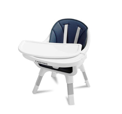 Velmo is a high chair that combines modern style with functionality. Thanks to their simple design, they can be quickly adapted to the needs of the child. With a few movements (without removing the legs) it turns from a high chair into a stylish chair + table set. Velmo is made of high quality materials, which makes it durable and safe. The Velmo feeding chair is intended for children who can sit up unaided, aged from 6 months to approx. 3-4 years, weighing up to 15 kg.