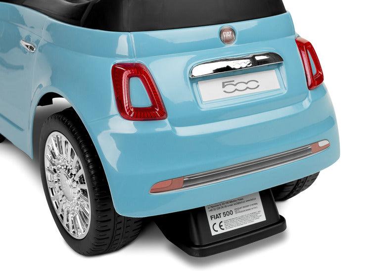 The Fiat 500 children's ride-on car from Toyz combines the charm of Italian design with high-quality workmanship. It will help in learning to move independently and will be a lot of fun while having fun. The vehicle has a realistic steering wheel with two buttons that make sounds. There is a toy compartment under the seat.