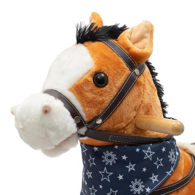 The Baby Mix rocking horse was designed for children who like adventure. It resembles a real animal, which will make your child feel like a real rider. The horse is made of soft plush. The rocker is equipped with wooden runners, profiled in such a way as to prevent it from tipping over while playing. A comfortable saddle, halter, stirrups, wooden handles and runners will ensure comfort and safety while your baby rocks carefree.