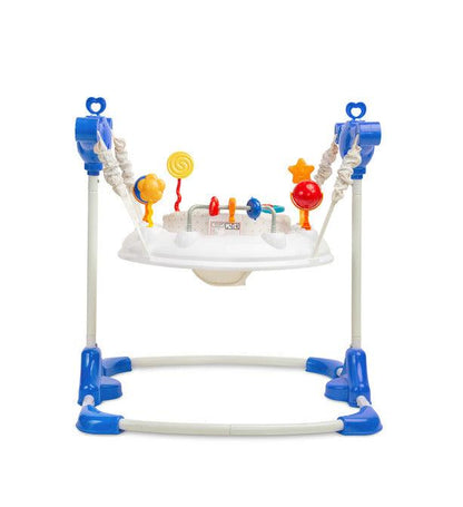 The SMOL jumper will provide a lot of joy and fun to small users. Thanks to a variety of toys in attractive colors, the little one will be happy to spend a lot of time playing and developing. A comfortable seat that rotates 360°, allows kids to comfortably reach all toys. The special design allows you to jump up and down, and special hooks make it easy to adjust the height of the jumper. The interactive front panel increases the fun of the fun thanks to the illuminated buttons with sounds.