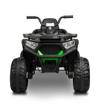 Solo is a TOYZ battery vehicle that will undoubtedly awaken your love of ATVs. Large sizes make the child feel as if he is riding a real four-wheeler. 4 powerful 45 W motors and large wheels with rubber cover make Solo easily cope with unevenness and light hills. The vehicle has 2 speeds and a reverse gear. The fun of driving is increased by the multimedia panel with USB and Bluetooth inputs.Driving comfort is increased by shock absorbers and a large comfortable seat with backrest.