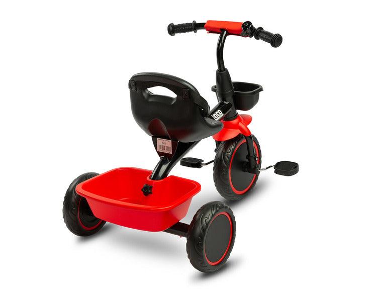 Loco tricycle from Toyz will make the time spent on a walk more enjoyable for children, and will also help them develop better motor coordination. Loco features a sturdy metal frame and impenetrable foam wheels. It is equipped with 2 capacious baskets that allow you to transport toys or other accessories useful for a walk.