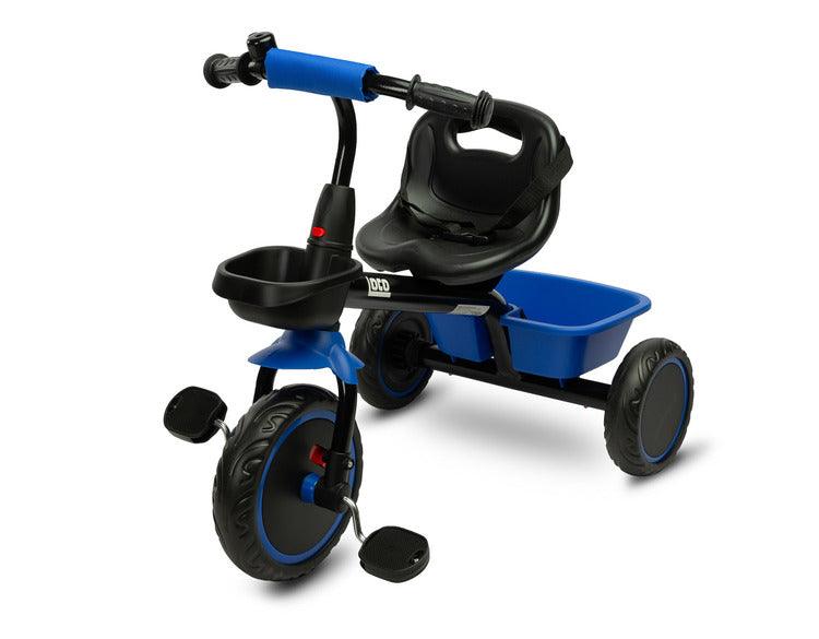 Loco tricycle from Toyz will make the time spent on a walk more enjoyable for children, and will also help them develop better motor coordination. Loco features a sturdy metal frame and impenetrable foam wheels. It is equipped with 2 capacious baskets that allow you to transport toys or other accessories useful for a walk.