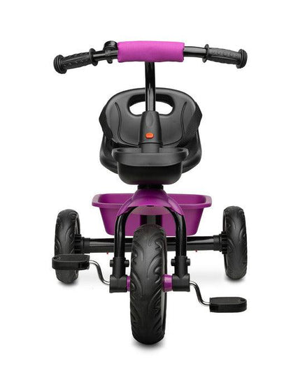 Loco tricycle from Toyz will make the time spent on a walk more enjoyable for children, and will also help them develop better motor coordination. Loco features a sturdy metal frame and impenetrable foam wheels. It is equipped with 2 capacious baskets that allow you to transport toys or other accessories useful for a walk.