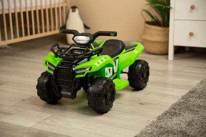 ELECTRIC MINI-RAPTOR is an engine-powered vehicle for the smallest adventurers. Its 19cm wheels are designed for riding on various surfaces. RAPTOR also attracts with a music module equipped with a USB port and AUX input.The vehicle only moves forward.