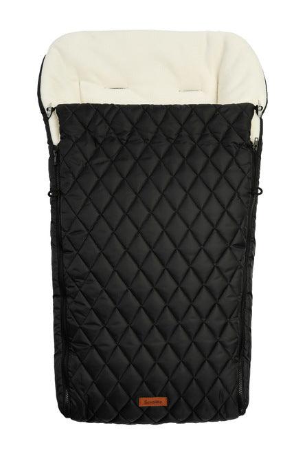 The multi-layer & universal quilted sleeping bag from Sensillo will carefully protect your child on colder days. The quilted, waterproof material with which the sleeping bag is sewn on the outside protects against unpleasant rainfall & the inner layer trimmed with warm and nice fleece will ensure comfort during walks. In addition, between them there is a layer of insulation that provides adequate insulation. The back of the sleeping bag has an overlap that prevents the bag from sliding off the backrest.