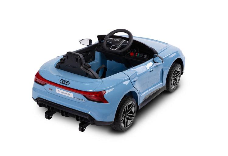 The Audi RS E-Tron GT from Toyz is a unique battery-powered vehicle for children. The design elements of the "adult" model were faithfully reproduced. The V-shaped rear beam of lights, the X-shaped headlamps and the entire body with the dynamic proportions of the GT inspired by sporty dynamics are noteworthy. As befits a real Audi sports car, it has a 4-wheel drive. Comfort and safety of play are ensured by: shock absorbers, EVA foam wheels, eco-leather seat, 3-point belts, slow start and automatic brake.