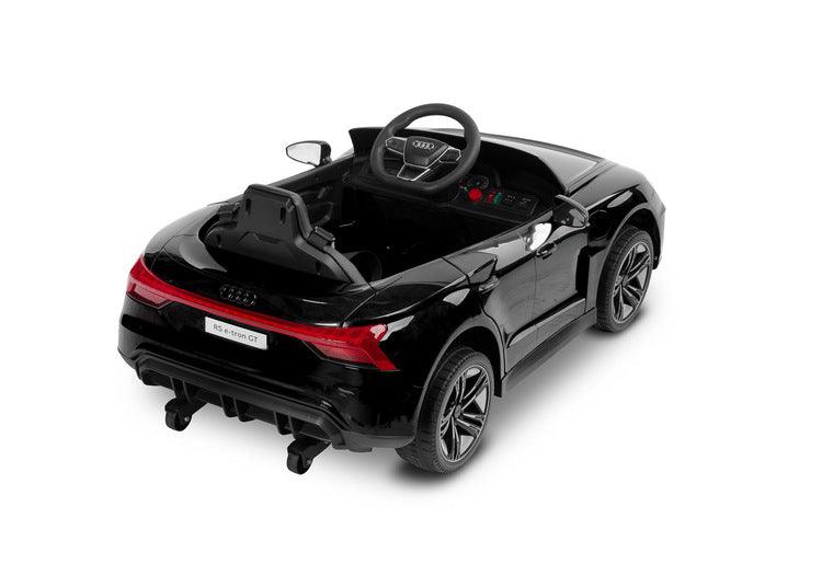 The Audi RS E-Tron GT from Toyz is a unique battery-powered vehicle for children. The design elements of the "adult" model were faithfully reproduced. The V-shaped rear beam of lights, the X-shaped headlamps and the entire body with the dynamic proportions of the GT inspired by sporty dynamics are noteworthy. As befits a real Audi sports car, it has a 4-wheel drive. Comfort and safety of play are ensured by: shock absorbers, EVA foam wheels, eco-leather seat, 3-point belts, slow start and automatic brake.