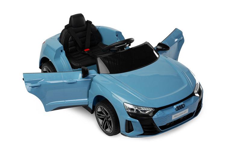 The Audi RS E-Tron GT from Toyz is a unique battery-powered vehicle for children. The design elements of the "adult" model were faithfully reproduced. The V-shaped rear beam of lights, the X-shaped headlamps and the entire body with the dynamic proportions of the GT inspired by sporty dynamics are noteworthy. As befits a real Audi sports car, it has a 4-wheel drive. Comfort and safety of play are ensured by: shock absorbers, EVA foam wheels, eco-leather seat, 3-point belts, slow start and automatic brake.