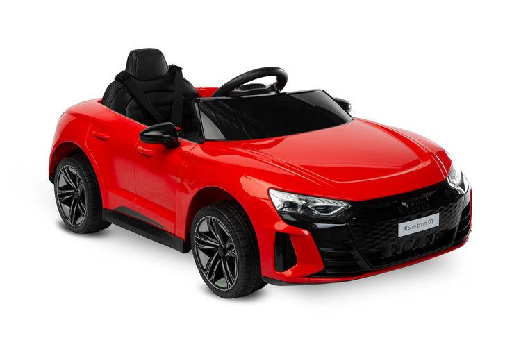The Audi RS E-Tron GT from Toyz is a unique battery-powered vehicle for children. The design elements of the "adult" model were faithfully reproduced. The V-shaped rear beam of lights, the X-shaped headlamps and the entire body with the dynamic proportions of the GT inspired by sporty dynamics are noteworthy. As befits a real Audi sports car, it has a 4-wheel drive. Comfort and safety of play are ensured by: shock absorbers, EVA foam wheels, eco-leather seat, 3-point belts, slow start and automatic brake.